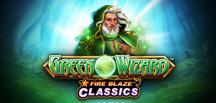 Green Wizard Fire Blaze Logo