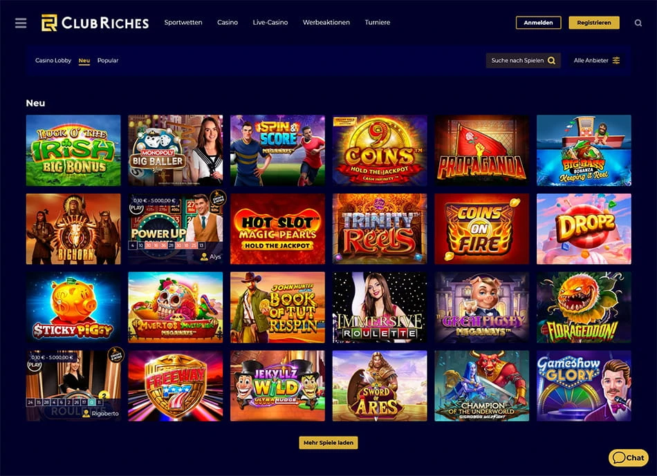 Club Riches Casino Test 2025 - Beste Online Glücksspielerfahrung