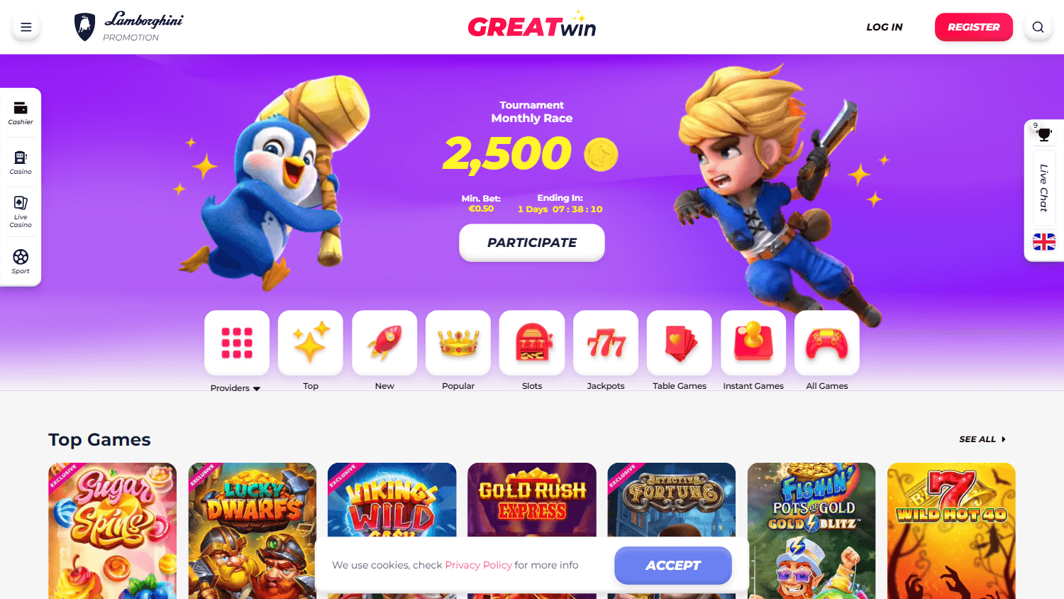 Greatwin Casino Testbericht 2025 – Top Online Casino mit besten Boni