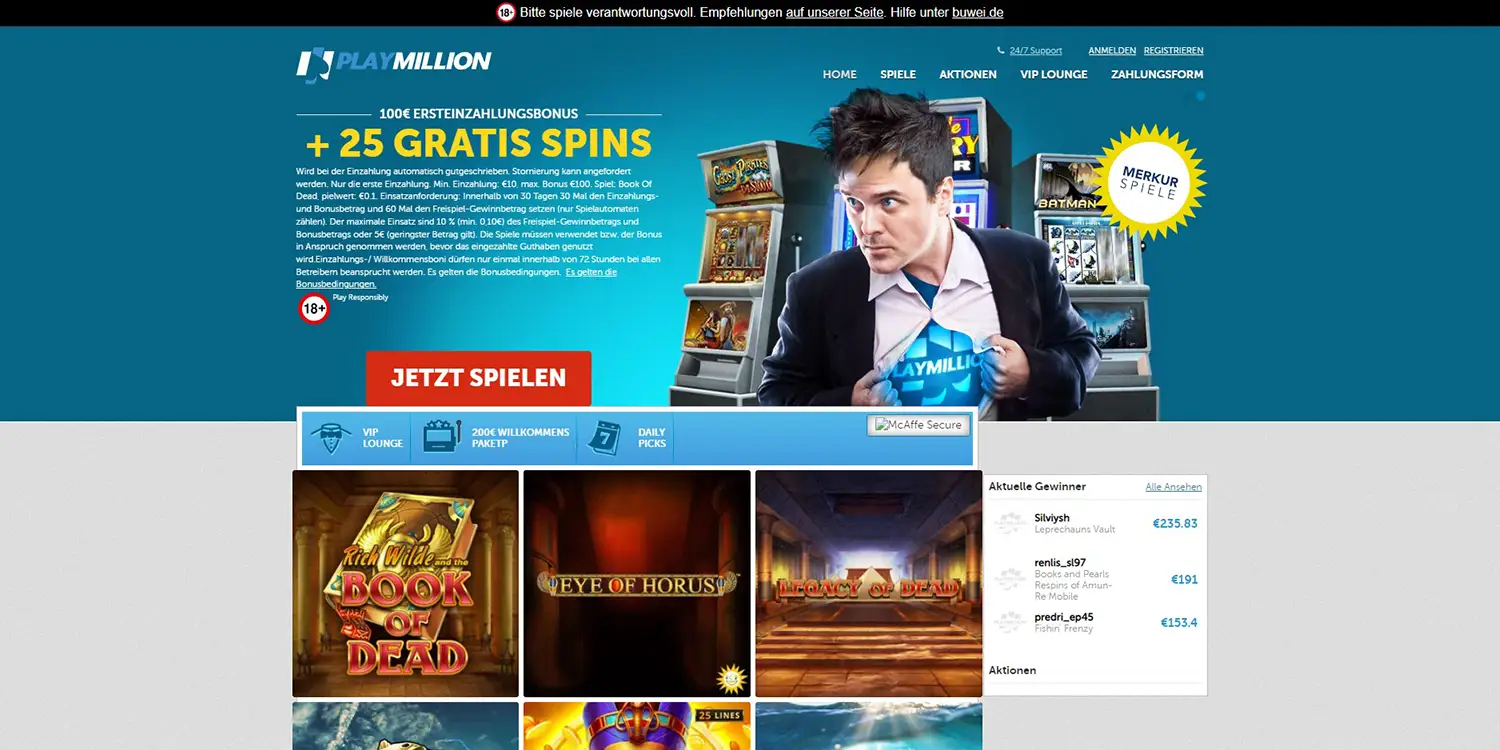 PlayMillion Casino Test 2025 – Vor- und Nachteile im Überblick