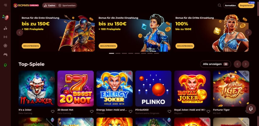 RomanCasino Testbericht 2025 - Ihre beste Wahl für Online Glücksspiel