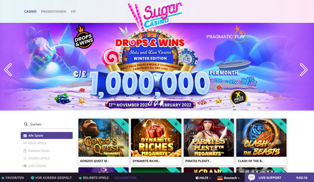 Sugar Casino Testbericht 2025 – Top Online Casino mit hervorragenden Bonusangeboten