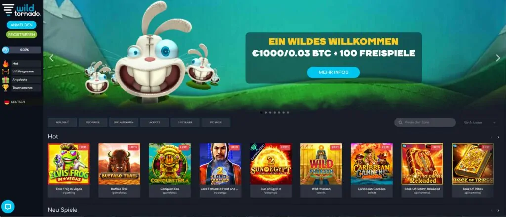 Wild Tornado Casino Testbericht 2025 – Top Bewertung und attraktive Boni